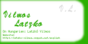 vilmos latzko business card